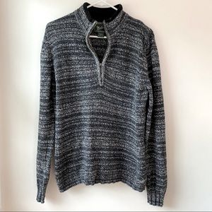 Woolrich Quarter 1/4 Zip Pullover Tanglewood Charcoal Heather Sweater Size Large